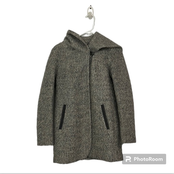 SOIA & KYO gray coat with hood size XS - Picture 1 of 9